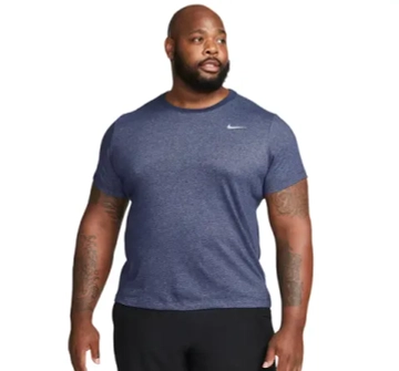 Мужская теннисная футболка Nike Solid Dri-Fit Crew - heather blue