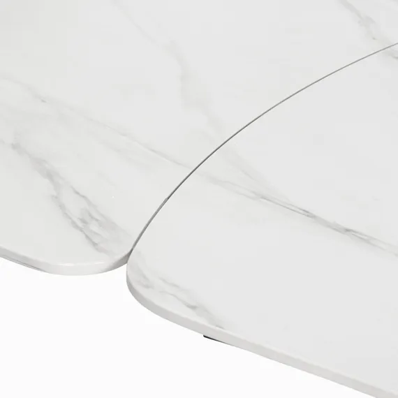 Раскладной стол Flormere 180-260x90 см, белая керамика