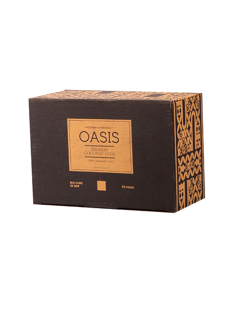 Уголь кокосовый Oasis Premium 22 мм. (96 шт, 1кг.)