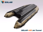 Лодка надувная моторная solar-420 jet tunnel