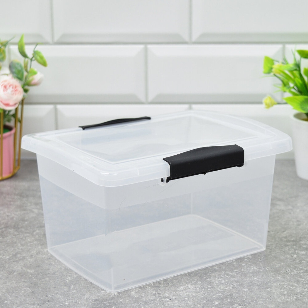 Ящик для хранения 2,5л с защелками "Keeplex Vision" 21,5*16*11,5см, прозрачный кристалл