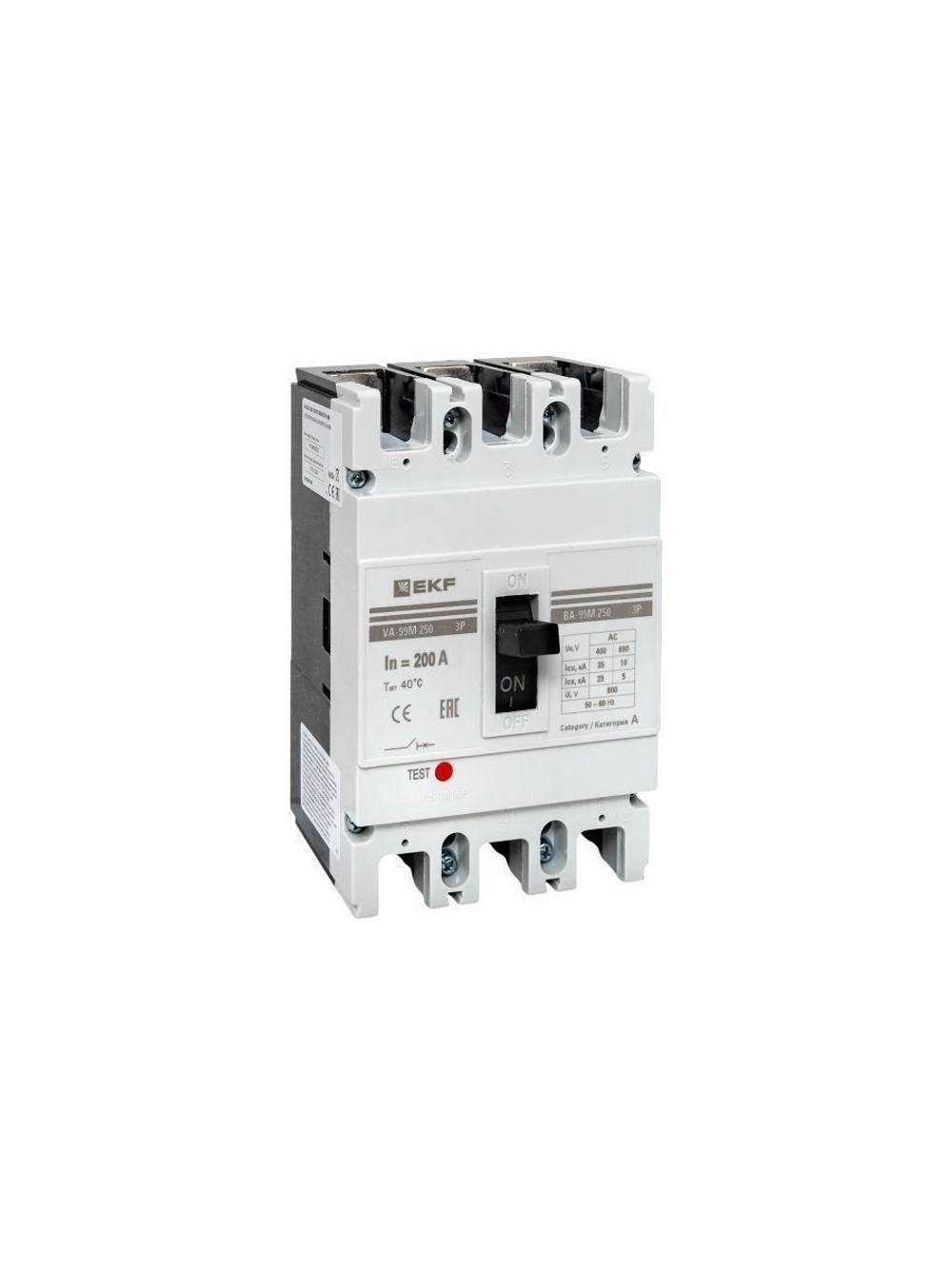 Выключатель автоматический 3п 250/200А 35кА ВА-99М PROxima EKF mccb99-250-200m