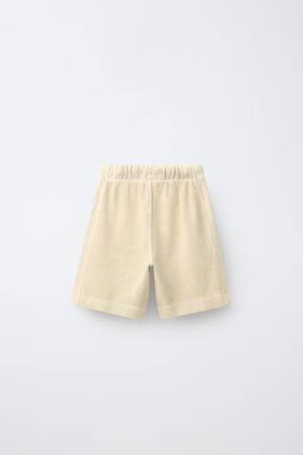 ZARA КОМФОРТНЫЕ ШОРТЫ, ЭКРЮ