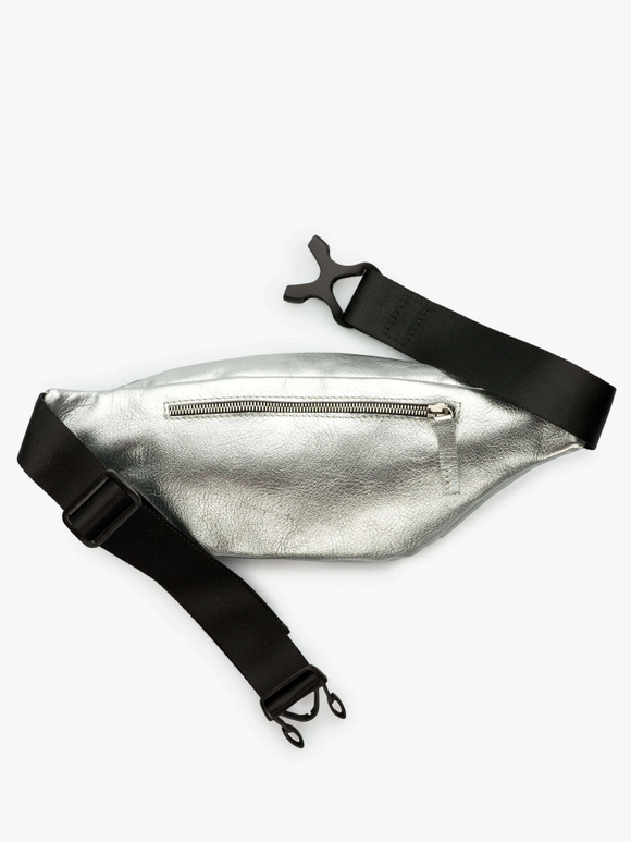 сумка поясная серебро