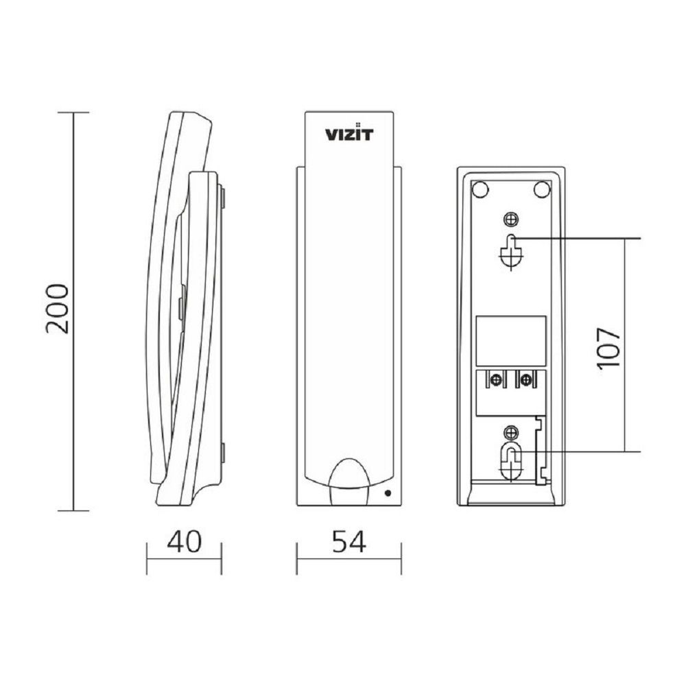 Трубка домофона координатная Vizit УКП-12GR (Графит)
