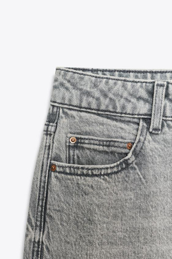ZARA ДЖИНСЫ MOM FIT COMFORT Z.01 С ВЫСОКОЙ ПОСАДКОЙ, СЕРЫЙ