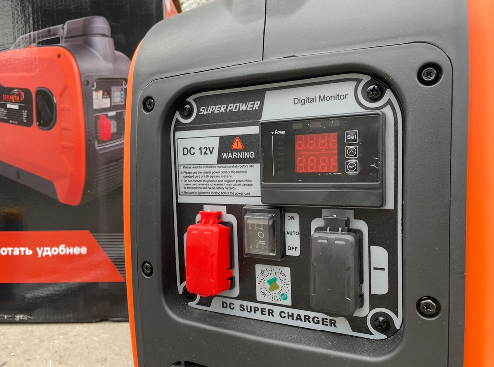 12V / Генератор бензиновый SSR АВТО, 12 Вольт, 130 Ампер, стояночный инверторный с автозапуском электростартером - бензогенератор (1 шт.)