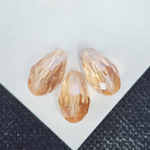 Бусина капля, хрусталь розово - персиковый, р-р 15×10мм, штучно