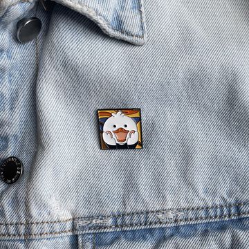 Значок металлический на одежду/Пин. Утка Крик