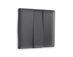 AP9050 Лицевая панель ALFA (Графит Мягкое касание) для 3-кл выключателей QUANT