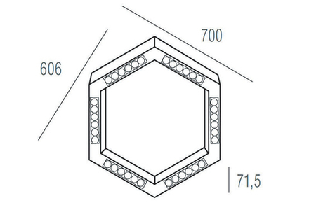 Подвесной светодиодный светильник 0, 7м 36Вт 34°
