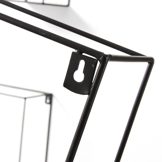 Набор из 3 настенных полок Neth металлический черный