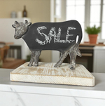 Меловая доска в винтажном стиле Бычок 18,5 см