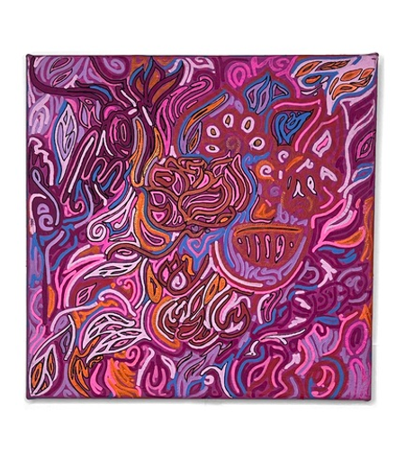 Цветок на розовом фоне