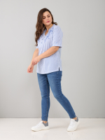 Блузка БЛ-122/белый-цепочкацветы-п