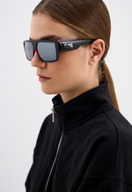 Спортивные очки LiP Rock / Gloss Black - Red / PC Polarized / Silver Mirror Smoke Lens