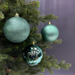 Набор шаров 25шт 8см House of seasons изумрудный в прозрачной упаковке