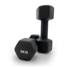Гантель UNIX Fit неопреновая 5 кг Black, 2 шт.