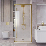 Душевой уголок Grossman Cosmo 90х90 300.K33.02.9090.32.00 стекло прозрачное/профиль золото брашированное