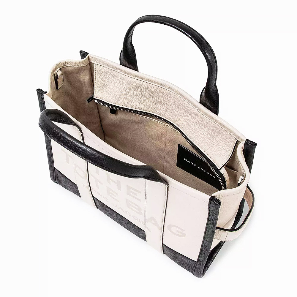 СУМКА MARC JACOBS THE LEATHER COLORBLOCK MEDIUM TOTE BAG IVORY MULTI