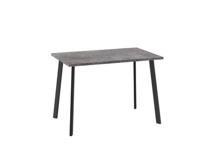 Стол МАМАДОМА Уно, нераздвижной 110х70, ДЫМЧАТАЯ КЕРАМИКА/ЧЕРНЫЙ