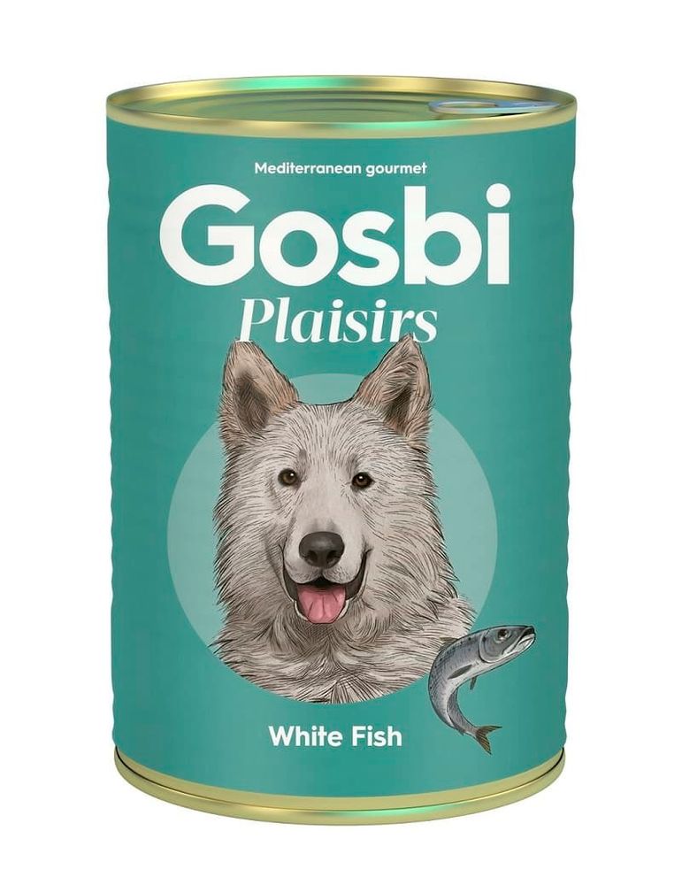 GOSBI PLAISIRS консервы для собак БЕЛАЯ РЫБА 370г