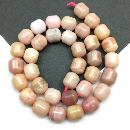 Опал розовый 12х10 мм, бусины