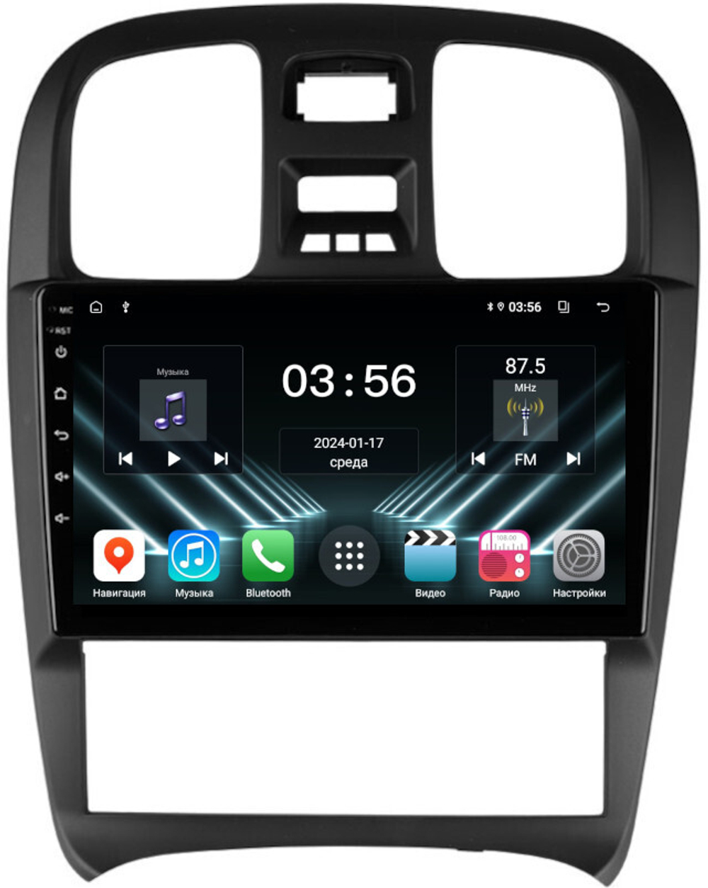 Магнитола для Hyundai Sonata 2001-2013 - FarCar DX3062M монитор 9" IPS на Android 13, 4+64Гб, CarPlay