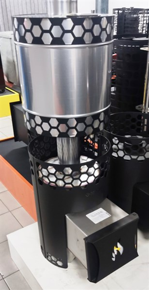 Печь для бани Везувий "Чёрная Пчёлка" с баком INOX