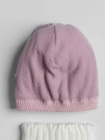 Шапка зимняя для девочки с помпоном и снуд