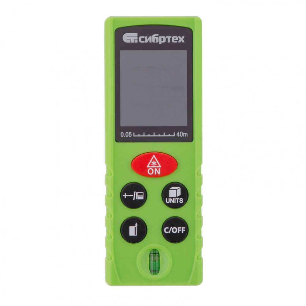 38010 Лазерный дальномер PM-40,40 м,с пузырьковым уровнем Сибртех