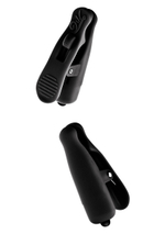 Чёрные виброклипсы на соски NIPPLE TWITTERZ CLIPS