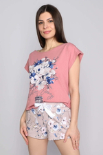 Пижама женская "ПОЗИТИВ" футб+шорты КЖ 0191