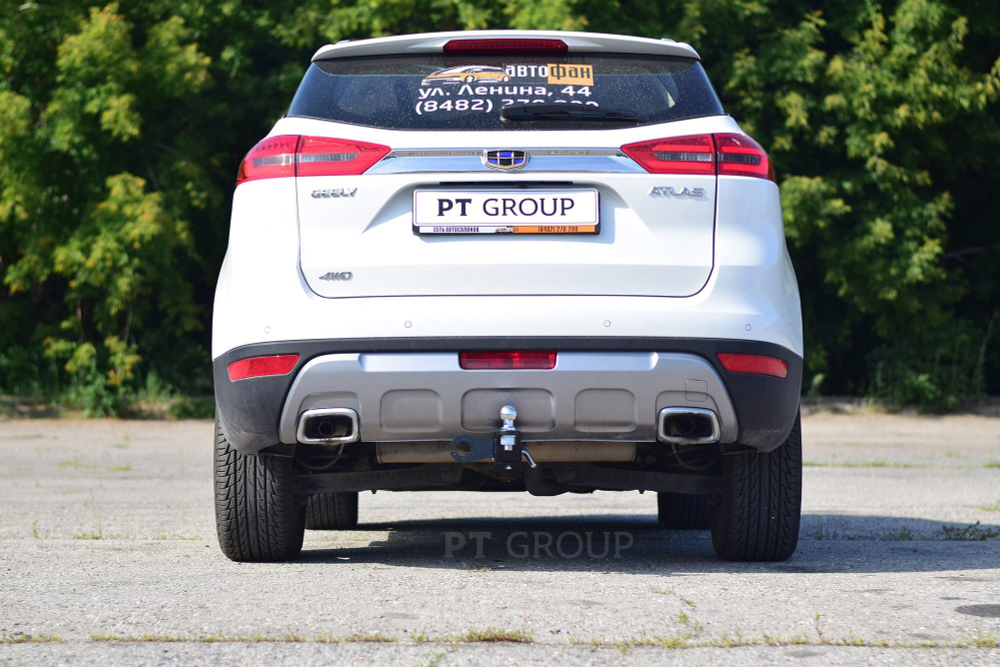Фаркоп PT GROUP /съемный квадрат/ GEELY Atlas 2018-(паспорт и сертификат в комплекте)(без электрики) арт.GEA-18-991122.00