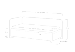 Кровать Capri L (80x180)