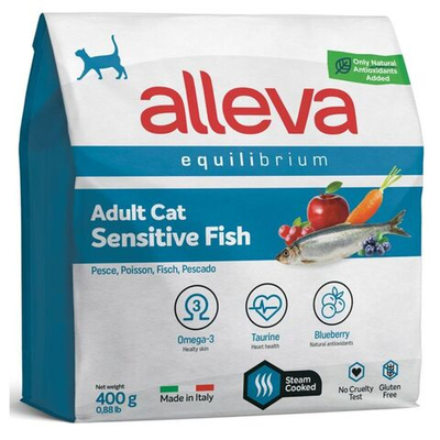 Сухой корм супер-премиум класса Аллева Alleva Equilibrium Sensitive Venison с олениной,400 г