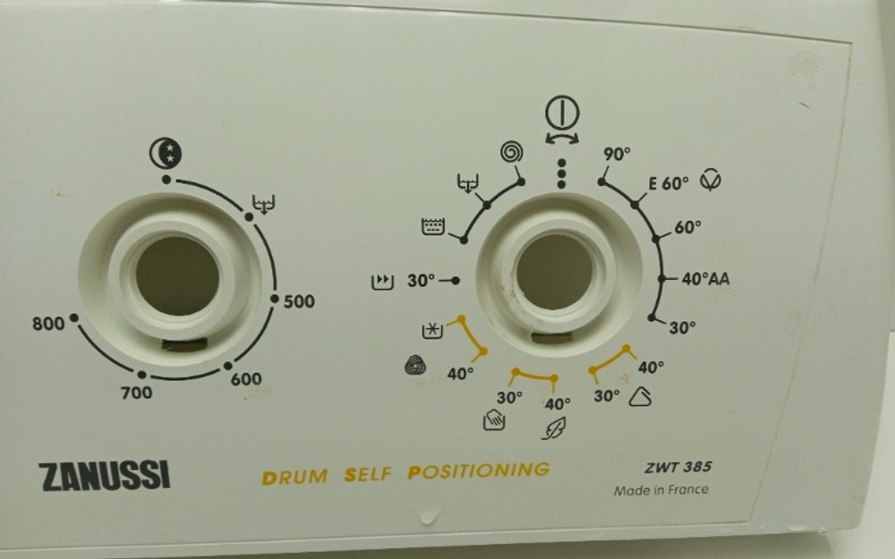 ZWT385 кт132 Лицевая панель для стиральной машины Zanussi ZWT385 б/у