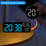 Часы настольные LED MIRROR YX-2802 Blue&White