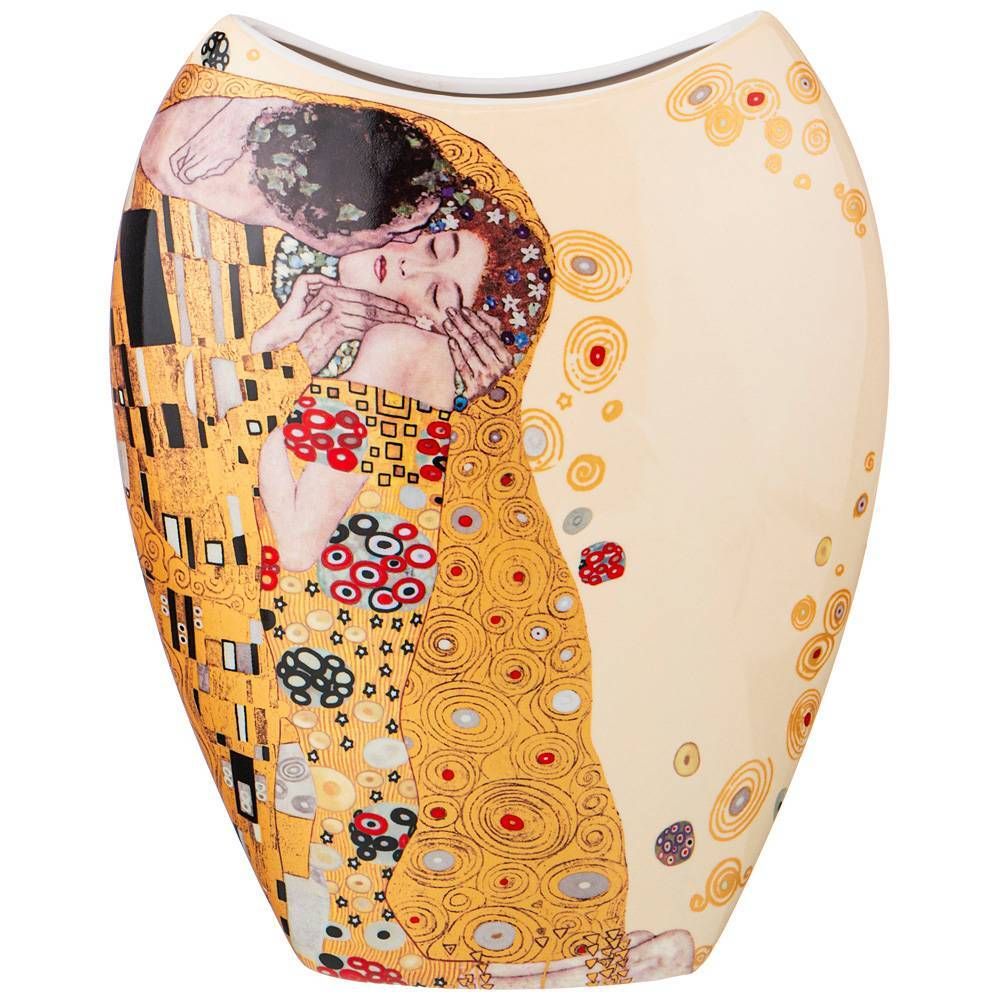 ВАЗА LEFARD "ПОЦЕЛУЙ" (Г. КЛИМТ) 25,5 СМ, КРЕМОВАЯ (КОР=12ШТ.)
