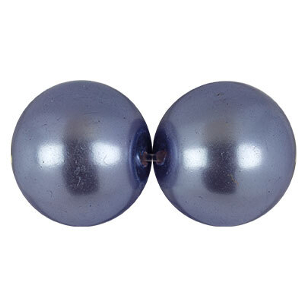 Бусина стеклянная "Zlatka" GBP-06 14 мм 30 шт на подложке в пакете с европодвесом стекло №18 сиреневый