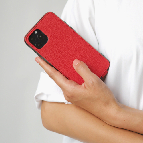 Чехол для iPhone 11 Pro из натуральной кожи теленка, красного цвета