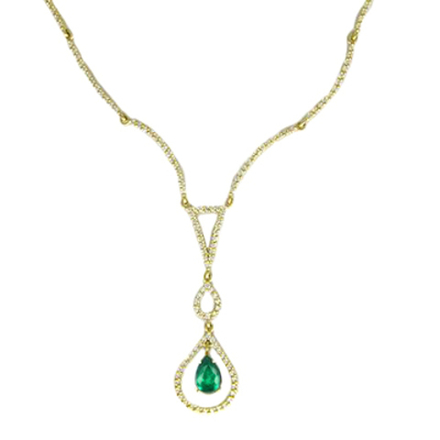 Колье с бриллиантами  из желтого золота JA-L-640616-3