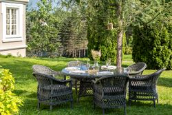 "Эспрессо–150 S" обеденная группа плетеная, цвет графит