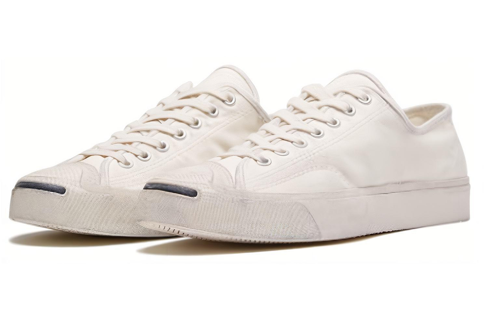 Converse Jack Purcell all-match comfortable non-slip lightweight low-top canvas shoes for men and women the same pure white