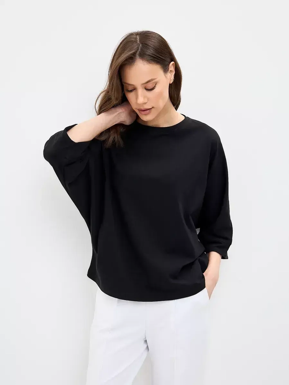 Футболка оверсайз большие размеры летучая мышь