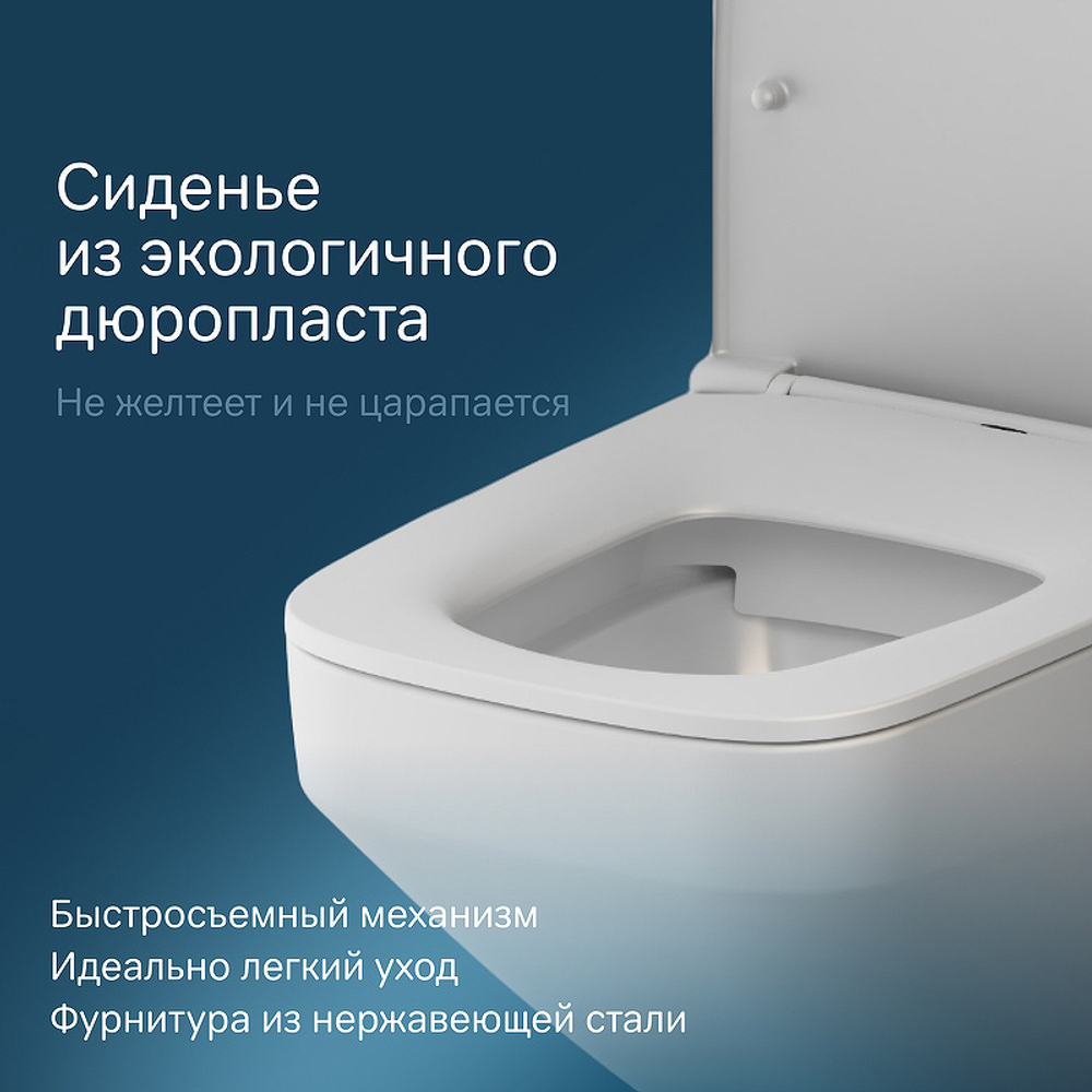 Унитаз AM.PM Inspire V2.0 FlashClean C50A1700MWSC подвесной Белый матовый с сиденьем микролифт