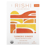 Rishi Tea, органический чай с куркумой и имбирём, без кофеина, 15 пакетиков, 46,5 г (1,64 унции)