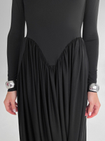 Платье Sun collection однотонное удлиненное с юбкой-баллон