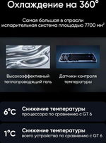 6.8" Смартфон REALME GT 7T 12/256Gb,  RMX5085,  NFC,  AMOLED,  120Гц,  7000мAч,  голубой