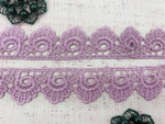 Кружево плетеное, ш. 3 см, пыльная сирень